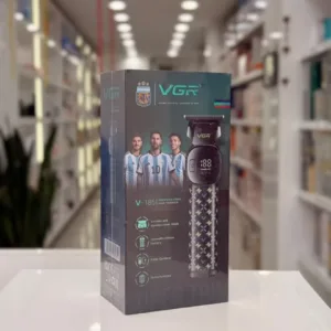 ماشین اصلاح و خط زن VGR V-185 | تیغه سرامیکی با نمایشگر دیجیتال